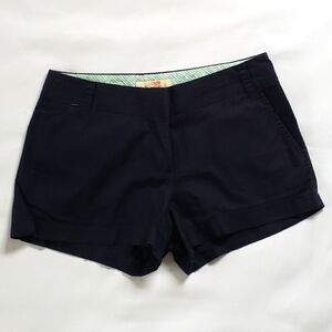 J. Crew Navy Blue Chino Shorts Size 2 100% Cotton